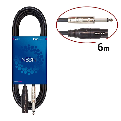 Cable Microfono <br/>KWC Neon Standard 110 Cn/Pl 6mts