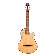 Guitarra Electroacustica Nylon <br/>LA ALPUJARRA 300KEC Mate Natural c/ETN4