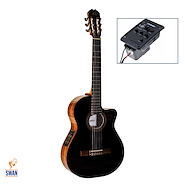 Guitarra Electroacustica Nylon LA ALPUJARRA 85KPSY Negra c/Fishman Presys