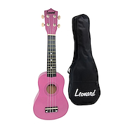 Ukelele LEONARD UK5PK Soprano Rosa c/Funda