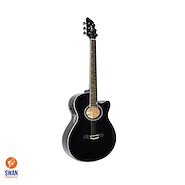 Guitarra Electroacustica Acero LEONARD LA262BKEQ Negra