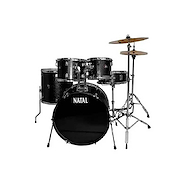 Bateria NATAL DNA5S-NP Negro Perlado 5C Fierro+Banquet+Plat+Pal