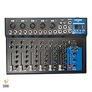 Mixer ROSS PA F-7 8 Canales 2 XLR/TRS + 2 TRS Bluetooth Reproduc