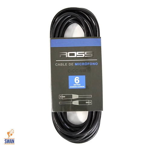 Cable Microfono <br/>ROSS PA C-CC-6M Cn/Cn 6mts