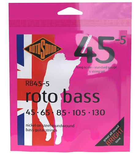 Encordado Bajo 5 Cuerdas ROTOSOUND ENGLAND RB45-5 45-130
