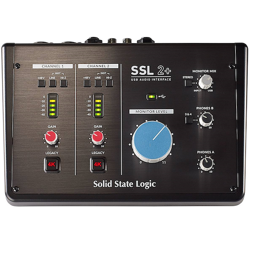 Placa de Audio SOLID STATE LOGIC SSL2+ Interface De Audio 2 Entradas / 4 Salidas