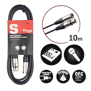 Cable Microfono <br/>STAGG SMC10 Cn/Cn 10mts