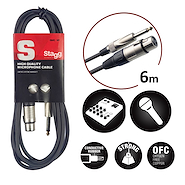 Cable Microfono <br/>STAGG SMC6XP Cn/Pl 6mts