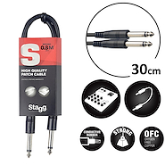 STAGG SPC-030 Pl/Pl 5mm 30cm XX Cable Patch