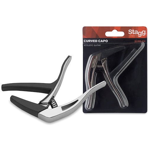 Capodastro STAGG SCPX-CU CR Trigger Curvo Acustica/Electrica Cromad