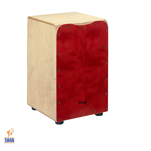 STAGG CAJ50MRD Tapa Roja c/Funda Cajon Flamenco