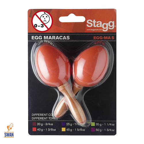 Maracas STAGG EEG-MAS OR Mango Corto Naranja (Par)