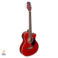 STAGG SA20ACERED Roja Guitarra Electroacustica Acero