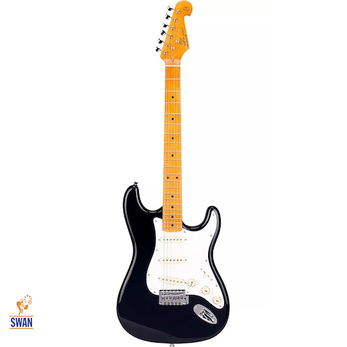Guitarra Electrica SX SST57+ BK Vintage Strato Black c/Funda