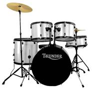 THUNDER JBP0901-WH 5C Fierros+Banqueta+3 Platos Blanca Bateria