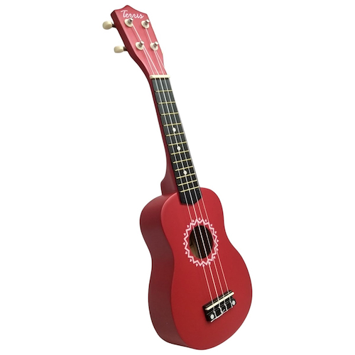 Ukelele Terris JUS10RD Soprano Rojo c/Funda