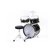 Bateria Infantil <br/>UNISON MXC605 Negro 3 Cpos
 c/Banq Bombo 14 Tom 10 Redo 1
