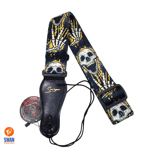 VINES MUSIC PE-A16 N6 Calavera Polyester Estampada Correa Electrica