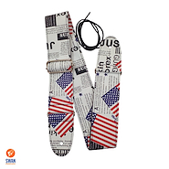 VINES MUSIC PE-A18 Cuerina Estampada Bandera USA Correa Electrica