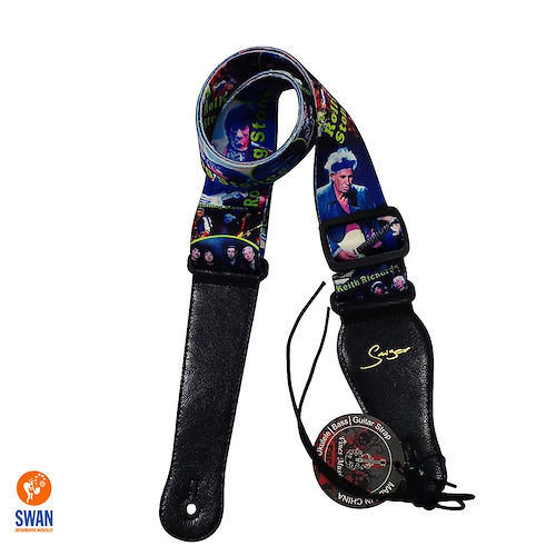 VINES MUSIC PE-A16 N2 Rolling Stones Polyester Estampada Correa Electrica