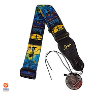VINES MUSIC PE-A16 N8 HappyHalloween Polyester Estampada Correa Electrica