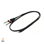 WARWICK RCL20911D4 Plug 3,5 Stereo a 2 Plug 6,5Mono 1mt Cable