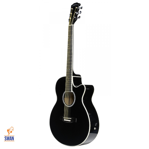 Guitarra Electroacustica Acero WASHBURN WA45CE BK Black