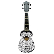 YUKA YUS60 Mandala Black c/Funda Ukelele