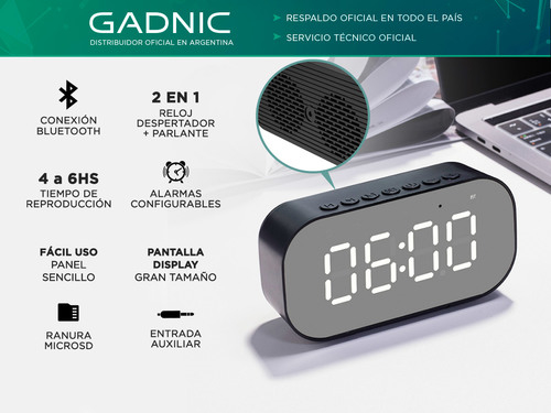 RADIO DESPERTADOR BLUETOOTH M3 NEGRO HAVIT