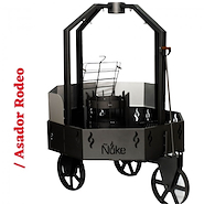 ÑUKE FOGON RODEO PARRILLA FOGON 1.20 mtr. con Parrila Cruz Asador Ruedas