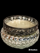 ADAGIO 1270 VELA DE SOJA EN VASO VIDRIO/ALUMINIO 10.5X8