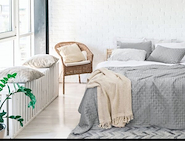 ALCOYANA NEW MOSCU BASIC CA1736/3 COVERTOR QUEEN  + funda almohada