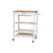 ARIFERNIC TAJW3091 MESA AUXILIAR RECT.74X50X90 Madera blanca c/ruedas