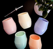 ARTENTINO EGG FACETADO MATE PLASTICO (COLORES PASTEL)+BOMBILLA