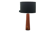ARTENTINO ALERCE C09 LAMPARA DE MESA MADERA pantalla negra-arpillera