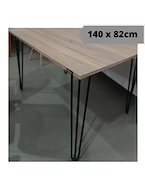 AVELINO MIC012 CATANIA MESA CAÑO RECT.140X82  estilo industrial base hierro