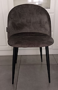 AVELINO ALEXANDER SILLA CAÑO NEGRO Panna Gris X2