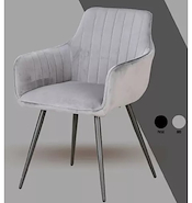 AVELINO DALLAS SILLON CAÑO NEGRO Panna Gris X2