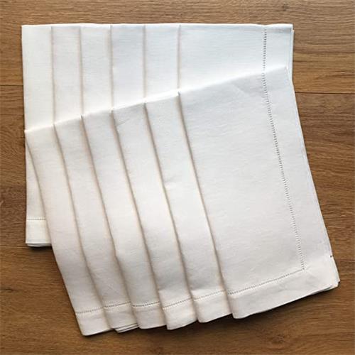 BELLEVILLE 00567 SERVILLETAS PACK X4 LIENZO BLANCA