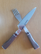 BELLO EXPORT K20007 JUEGO CUCHILLO + TENEDOR  ASADO  Nro7 Funda Ecocuero