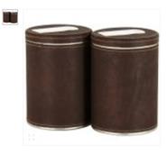 BELLO EXPORT DAN69 AZUCARERA YERBERA LATA REDONDA X2  ecocuero marron