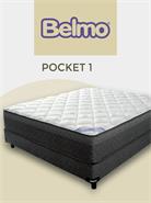 BELMO POCKET Nivel 4 SOMMIER+COLCHON 140X50X190 Resorte Pocket