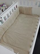 BLANCO INFANTIL 1214t ACOLCHADO CUNA  FUNCIONAL c/chichonera TUSOR