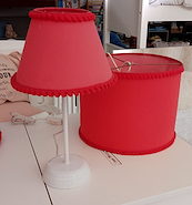 BLANCO INFANTIL 8300+8120 VELADOR INFANTIL + PANTALLA COLGANTE Rojo