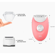 BRAUN SE3440 DEPILADORA RED Silk-epil 3