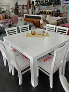 CAMPAGNOLA 105-ERGO MESA MADERA CUAD. 143X143 BLANCO  ( D )
