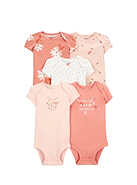 CARTER S 1P565710-3M SET X 5 BODY manga corta 3M