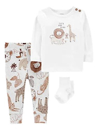 CARTER S 1N676210 - NB SET X 3 REMERA +pant.+medias NB