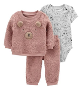 CARTER S 1O566910 - 6M SET X 3 BUZO + PANT.afelpado + BODY 6M