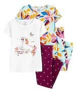 CARTER S 2N712910-T4 SET X 4 PIJAMA algodon Unicornio T4